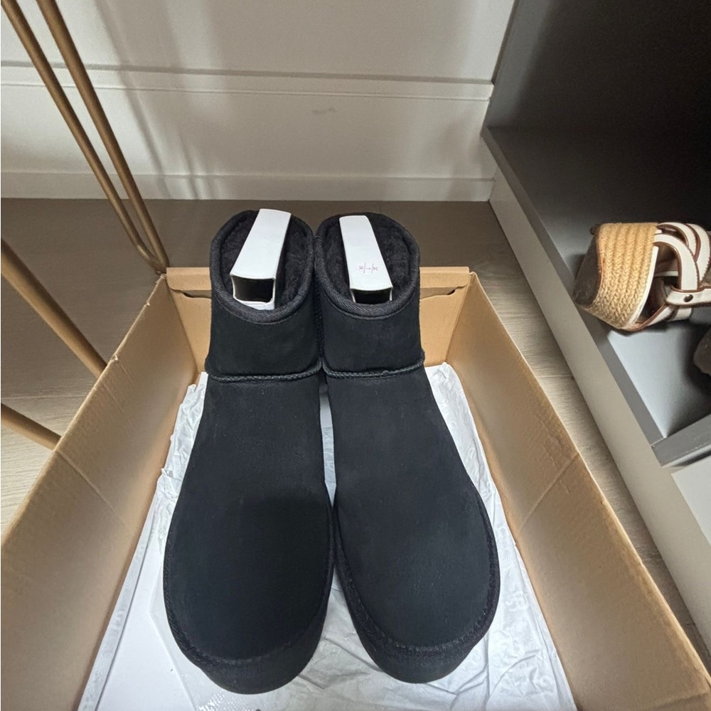 UGG Black Classic Mini Platform Boots